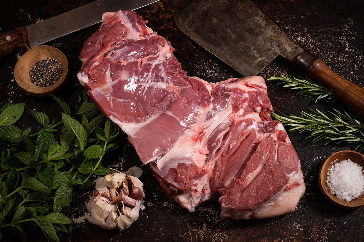 Butterflied Marinaded Leg of Lamb