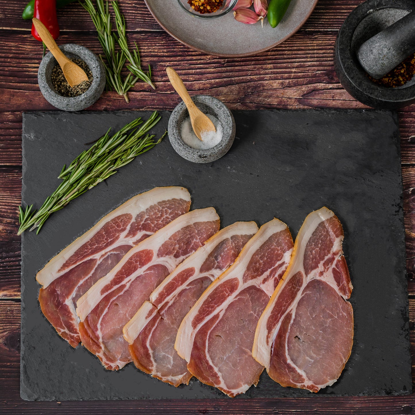 British Dry-Cured Smoked Back Bacon (6 slices)