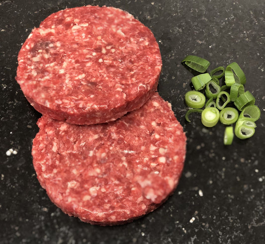 Steak Burger with cracked Black Pepper